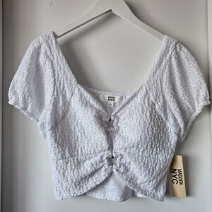 💥MADDEN NYC - white lace top Girl (L)